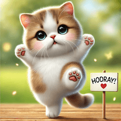 Munchkin Cat Happy Emotions Sticker