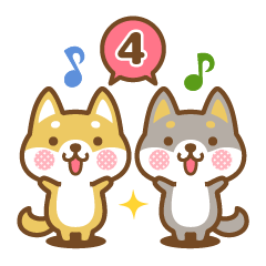 Shiba Dogs Simple Sticker 4