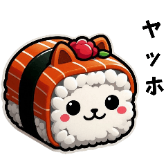 sushi cat meow cute