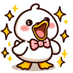 Cute Duck Sticker in Osaka Dialect