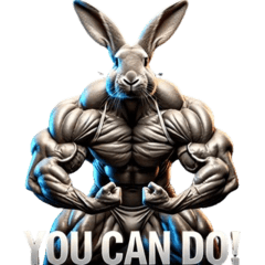 Flex! Bodybuilder Rabbit