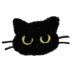 charcoal cat sticker