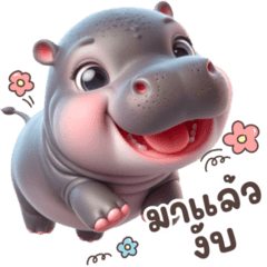 Cute Chubby Hippo 7