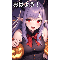 Vampire girls enjoying Halloween