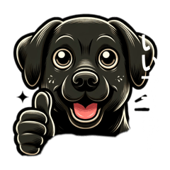 Black labrador retriever stickers