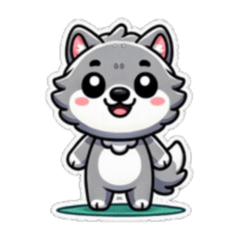 Kawaii Wolf Stickers