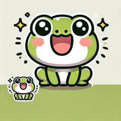 Cute Frog Emotion Stickers