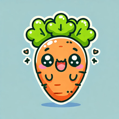 Cute Carrot Emotion Stickers