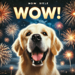 Real Fireworks Golden Retriever