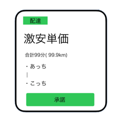 フーデリ配達員のスタンプ