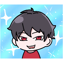 Chibi Black red boy