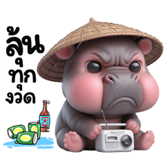 หมูดุ๋ง  สติ๊กเกอร์น่ารัก 1