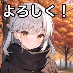 Silver-haired girls love autumn