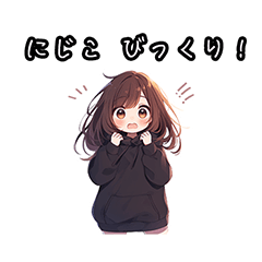 Chibi girl sticker for Nijiko