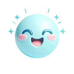 GM emoji pastel blue