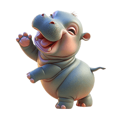 GM Cute baby hippo