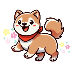 Cute Siba-inu stickers