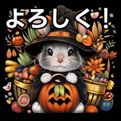 halloween rabbit sticker