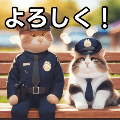 police cat sticker