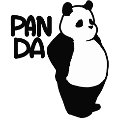 the panda animation sticker 01.5