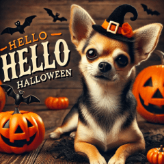 Real Halloween Chihuahua Stickers