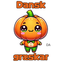 Pumpkin Sticker with DA Text