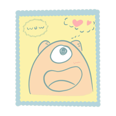 憨憨小怪獸的日常～郵票篇