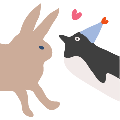 Cute daily life of penguins&arctic hares