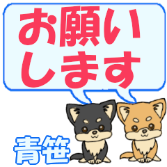 青笹「あおざさ」用でか文字チワワ２