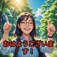 Cute girls with glasses cheer up you