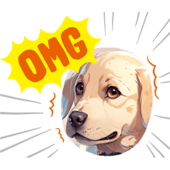 Cute Labrador Retriever Sticker 01