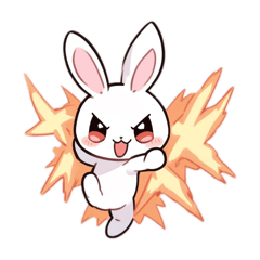 CRAZY Rabbit is cute – LINE 스티커 | LINE STORE