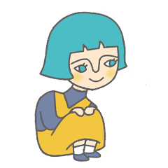 French bob cut girl Sticker