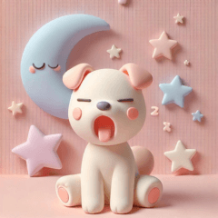 Cute pastel dog daily stickers!