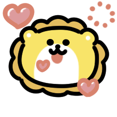 Heartful lion Sticker
