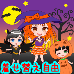 Fashion dress up sticker11-Halloween