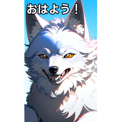 cute wolf sticker sticker