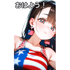 american flag style girl