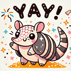 Cheerful Armadillo Stickers @SFW