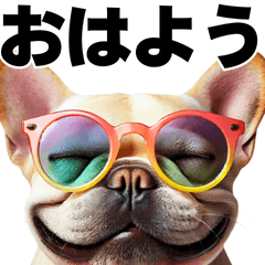 frenchbulldogs in Sunglasses japanese