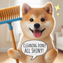 Cute Shiba Inu Daily Chores Stickers