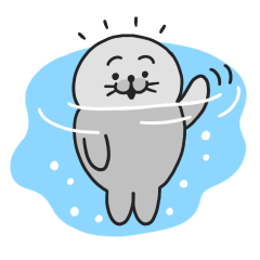 cute seal and his friends Sticker