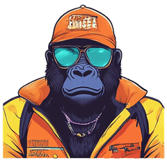 Cool Gorilla: Silent and Expressionless