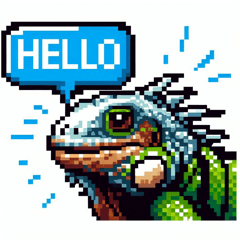 Pixel Iguana Stickers @SFW