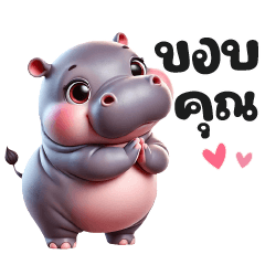 Moo Jum, a cute chubby hippo