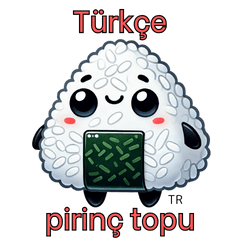 Rice ball Sticker with TR Text