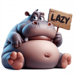 Lazy Fat Hippo