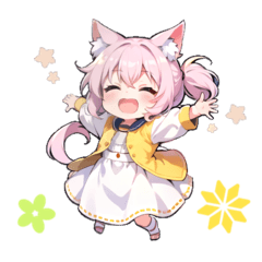 Cute cat chibi character without text 2