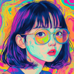 Psychedelic background Japanese