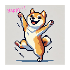 [Pixel Art]  Shiba Inu Stickers